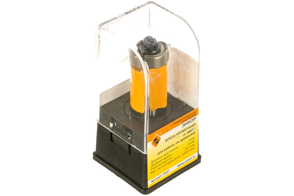 Фреза кромочная прямая (19х25.4 мм; хвостовик 8 мм) по дереву Энкор 10527