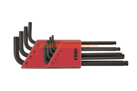 Набор шестигранных ключей Felo TORX с шаровым окончанием, 8 шт 34808001