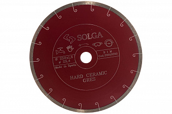 Диск алмазный сплошной (250х25,4 мм) HARD CERAMICS Solga Diamant 20010250