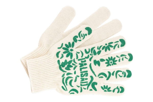 Садовые перчатки СИБРТЕХ Летний сад, зеленые 677718