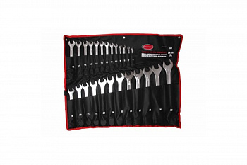 Набор ключей комбинированных 25 предметов 6 граней 6-28,30,32мм, на полотне ROCKFORCE RF-5261H