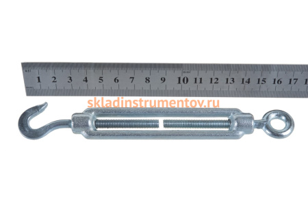 Талреп Зубр DIN 1480, крюк-кольцо, оцинкованный, кованая натяжная муфта, М6, ТФ6, 1 шт 4-304356-06