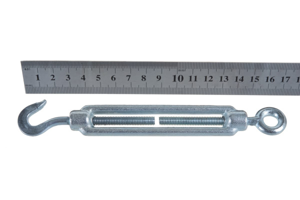 Талреп Зубр DIN 1480, крюк-кольцо, оцинкованный, кованая натяжная муфта, М6, ТФ6, 1 шт 4-304356-06