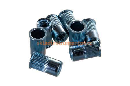 Заклепка резьбовая стальная цилиндрическая с насечкой (50 шт; М6; уменьшенный борт) MESSER 212206S-50