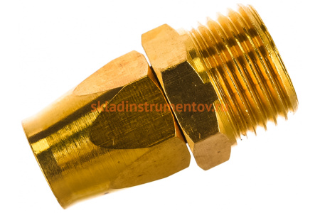 Соединитель резьбовой 1/2 с зажимом для шланга 8х12 мм ROCKFORCE RF-B1280/4