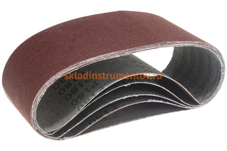 Лента шлифовальная бесконечная СТАНДАРТ на тканевой основе (5 шт; 75х457 мм; P180) для ЛШМ Зубр 35341-180