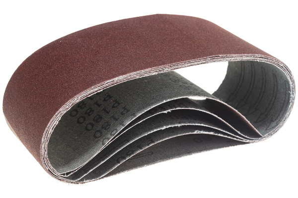 Лента шлифовальная бесконечная СТАНДАРТ на тканевой основе (5 шт; 75х457 мм; P180) для ЛШМ Зубр 35341-180