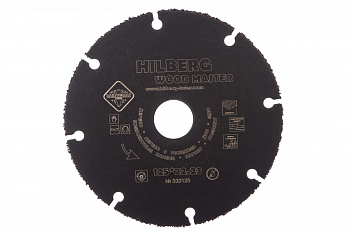 Диск отрезной карбид вольфрамовый Super Wood (125х22.23 мм) Hilberg 530125