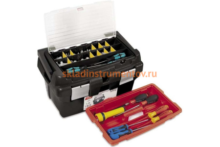 Ящик для инструментов с лотком + органайзер + органайзер в крышке 45х28.5х25см №450Е Tayg TAY-164002