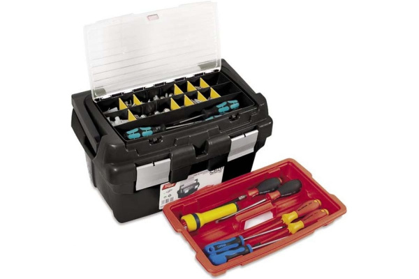 Ящик для инструментов с лотком + органайзер + органайзер в крышке 45х28.5х25см №450Е Tayg TAY-164002