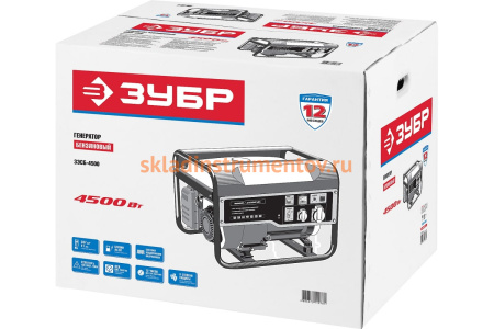 Бензиновый генератор Зубр ЗЭСБ-4500