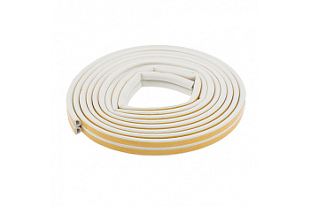 Уплотнитель СИБРТЕХ 6 м, профиль "D", белый СИБРТЕХ Р 93935