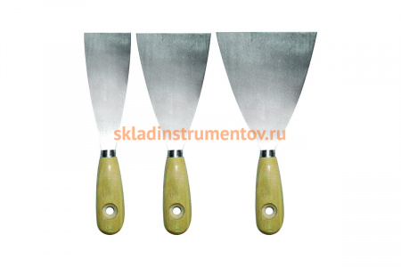 Набор шпателей с деревянной ручкой Biber 35110 тов-048224