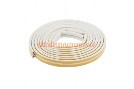 Уплотнитель СИБРТЕХ 6 м, профиль "D", белый СИБРТЕХ Р 93935