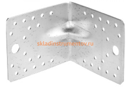 Усиленный крепежный угол Зубр МАСТЕР 55х70х70 мм, 20 шт. 310115-55-070