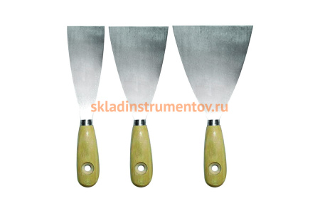 Набор шпателей с деревянной ручкой Biber 35110 тов-048224