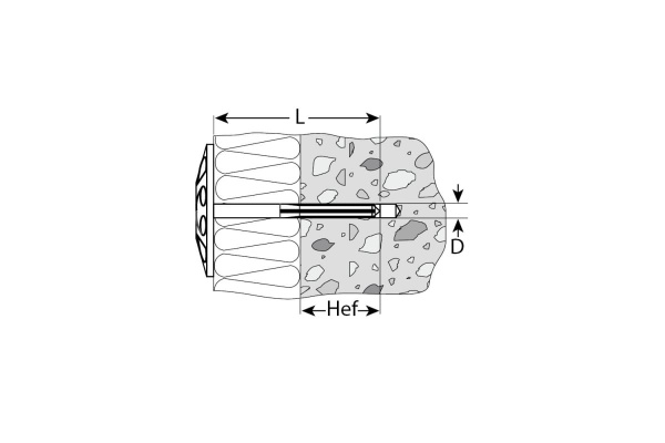 Полипропиленовый дюбель для изоляционных материалов Зубр пластиковый стержень, 10 x 140 мм, 100 шт 4-301505-10-140_z01
