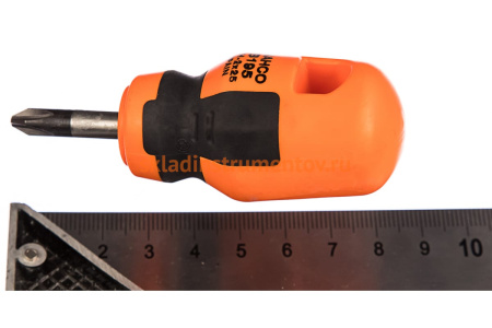 Короткая отвертка для винтов Phillips PH2X25 Bahco B195.002.025