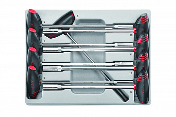 Набор отвёрток под головку с Т-образной ручкой 9 предметов 5мм-13мм FORCE 2095