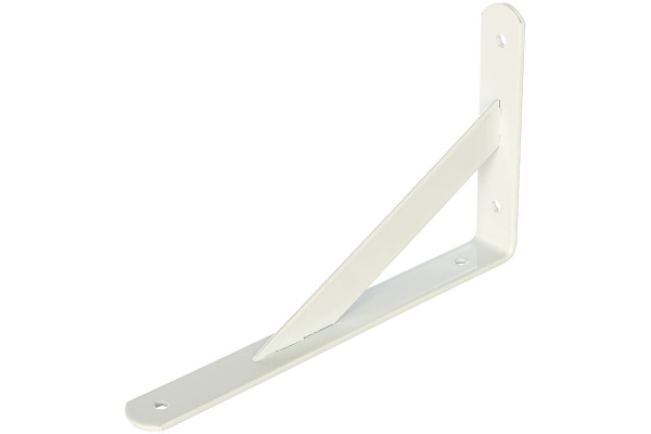 Усиленный кронштейн СИБРТЕХ 250х150х30х4 мм белый 94044