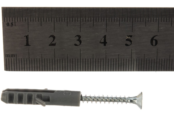 Дюбель 15 шт. с шурупом (6x30 мм) Евро Зубр 30662-06-30