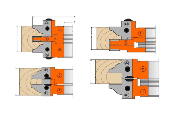 Нож (2 шт; 25х29х2 мм) для фрез 694.015 CMT 695.015.A1