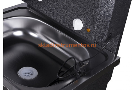 Дачный умывальник Вихрь КОМФОРТ, с подогревом, нержавеющая мойка, цвет серебро 74/4/8