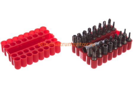 Набор вставок с держателем, в боксе 1/4 DR 33шт JTC 5364