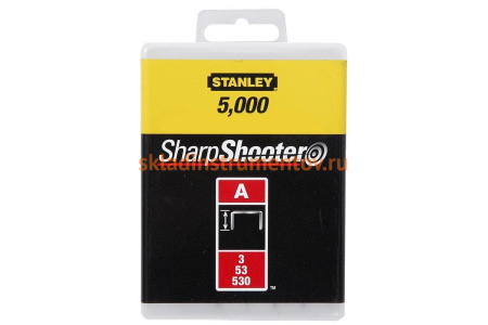 Скоба для степлера Stanley тип "А" 8мм х 5000шт 1-TRA205-5T