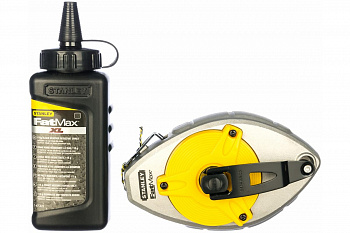 Набор: шнуровка в корпусе 30 м и флакон черного мелового порошка STANLEY FatMax Xtreme 0-47-488