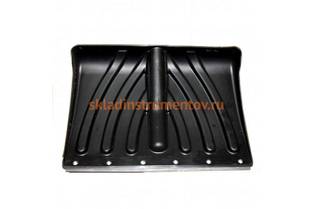 Лопата для снега СПЕЦ Крепыш пластик, 410x315 мм, с оцинкованной планкой, без черенка КПБ-234216