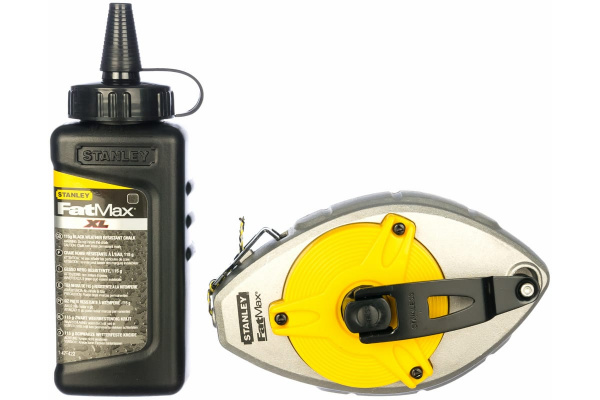 Набор: шнуровка в корпусе 30 м и флакон черного мелового порошка STANLEY FatMax Xtreme 0-47-488