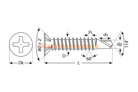Саморезы со сверлом для оконного профиля Зубр желтопассивированные, PH2, 3,9x32мм, ТФ0, 6500 шт 4-300230-39-032