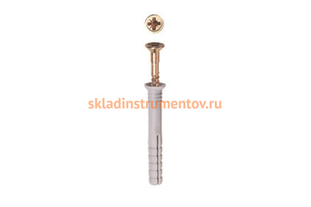 Дюбель-гвоздь полипропиленовый с потайным бортиком 800 шт. (8х80 мм; ТФ0) Зубр 4-301340-08-080