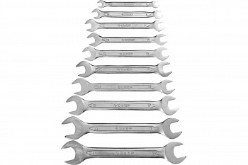 Набор гаечных рожковых ключей Зубр МАСТЕР 10 шт. 27010-H10