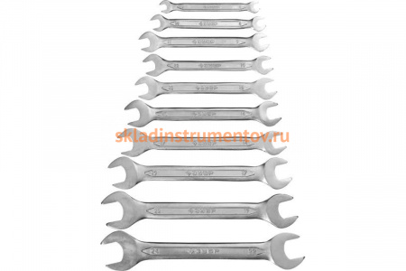 Набор гаечных рожковых ключей Зубр МАСТЕР 10 шт. 27010-H10