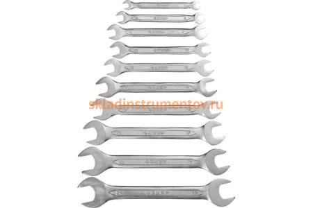 Набор гаечных рожковых ключей Зубр МАСТЕР 10 шт. 27010-H10