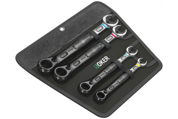Набор комбинированных ключей с трещоткой, WERA 6001 Joker Switch 4 Set 1 10/13/17/19 мм, 4 предметов WE-020090