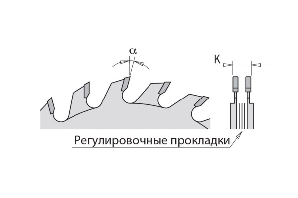 Диск пильный подрезной регулируемый (125х20х2.8-3.6 мм; Z=12+12) CMT 289.725.24H