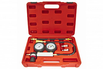 Тестер утечки в цилиндрах в наборе с адаптерами 4 предмета, в кейсе ЭВРИКА ER-86316