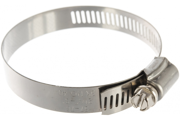 Хомуты Зубр ЭКСПЕРТ нерж. сталь просечная лента 12 мм 57-76мм 2шт 37815-057-76-2