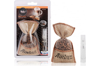 Ароматизатор Airline Кофе в мешочке со спреем, пряный латте AFCO200