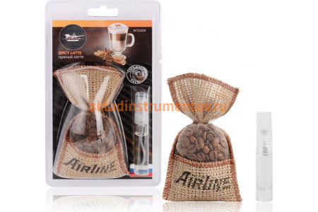 Ароматизатор Airline Кофе в мешочке со спреем, пряный латте AFCO200