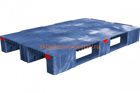 Синий паллет 1200х800х150 мм сплошной усиленный Тара.ру 08946