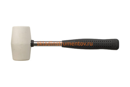 Киянка резиновая белая, металлическая ручка 65 мм КУРС 45329