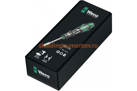 Битодержатель+Биты Wera Kraftform Kompakt 28 SB WE-073240