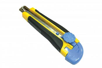 Усиленный нож SANTOOL 18 мм с выдвижным лезвием обрезиненная ручка 020504