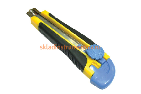 Усиленный нож SANTOOL 18 мм с выдвижным лезвием обрезиненная ручка 020504