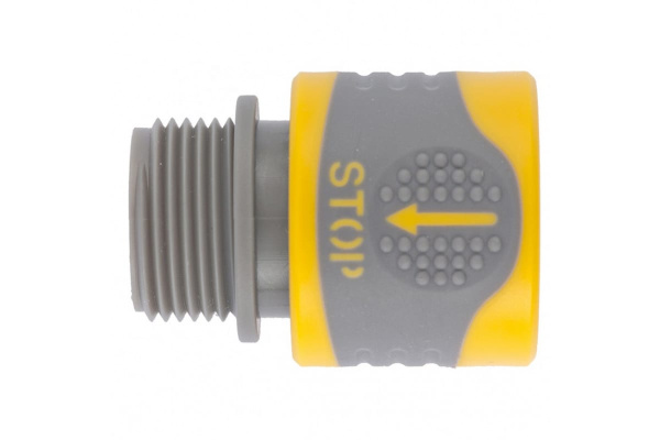 Соединитель быстросъемный, наружная резьба 3/4" с аквастоп PALISAD LUXE 66233