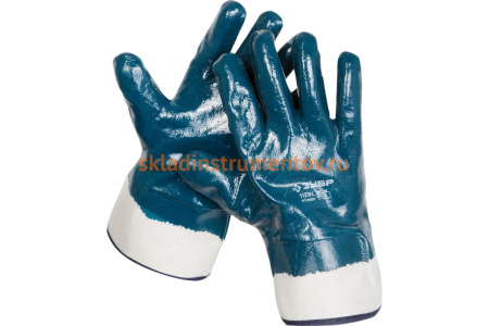 Перчатки "МАСТЕР" рабочие с нитриловым покрытием (р. L ) Зубр 11270-L